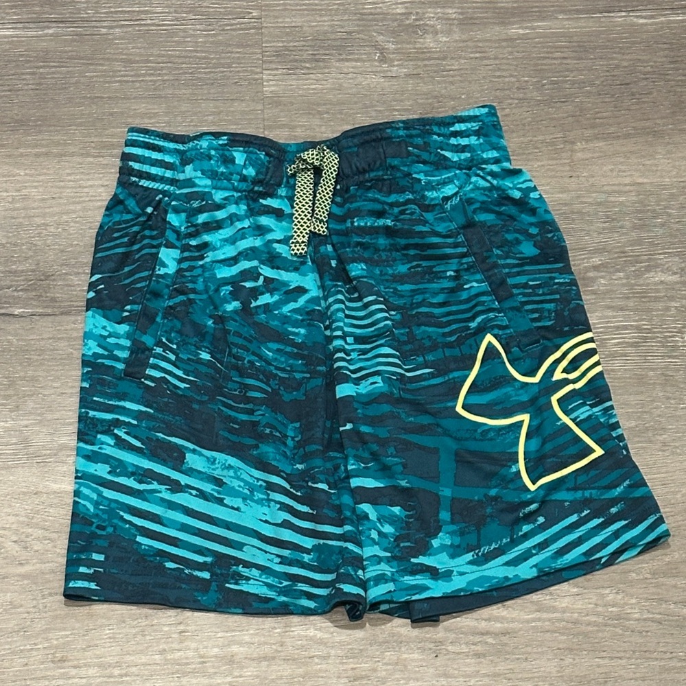Under Armour Aqua and Black Patterned Shorts